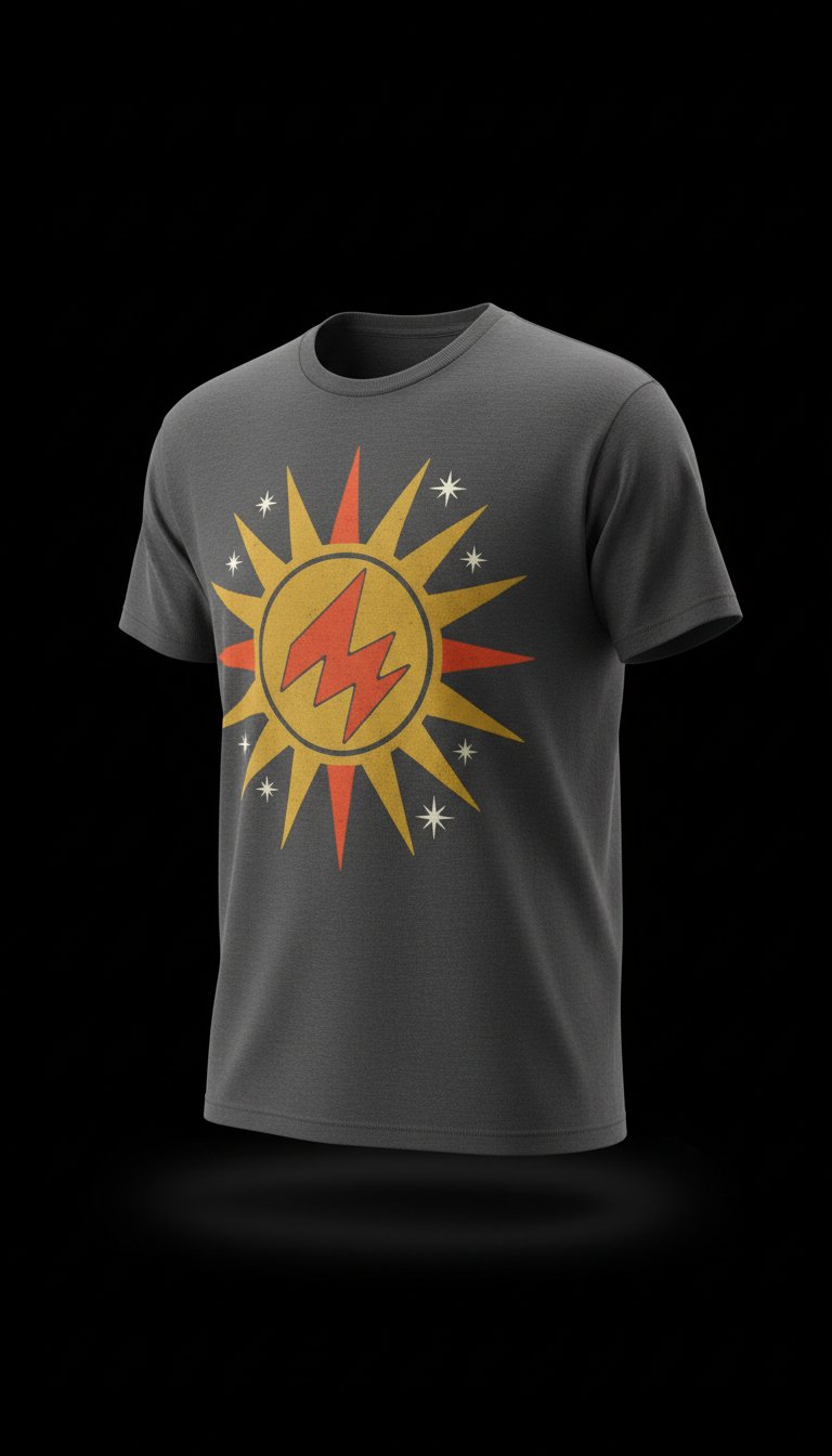 Stencil Logo Tee in Signal Yellow